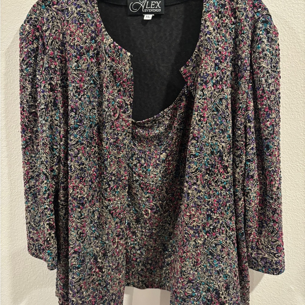 Alex Evenings Multicolor Blouse two pieces - Picture 2 of 12